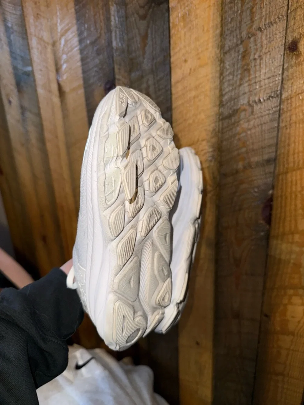 Hoka Women's Cream/White Lightweight Running Sneakers - Picture 2 of 3